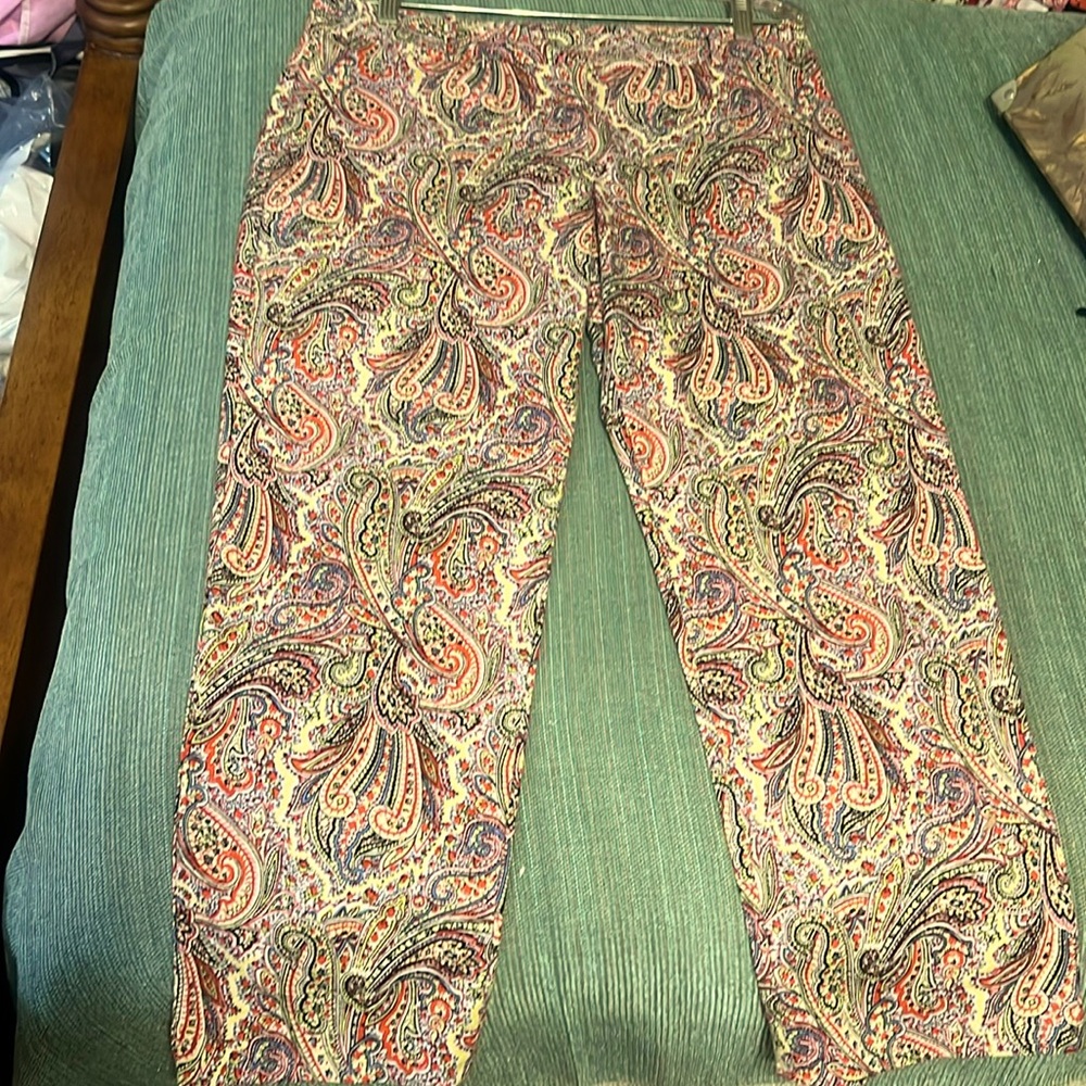 Talbots Size 8 Transitional Print Pants - image 1